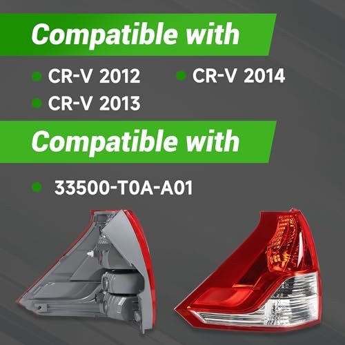 Rear Right Tail Light Assembly Passenger Side Replacement for CRV 4-Door 2012