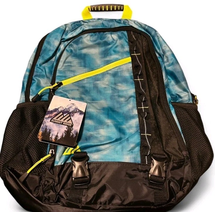 Summit Ridge 18" Backpack - Blue/Yellow/Black - NWT