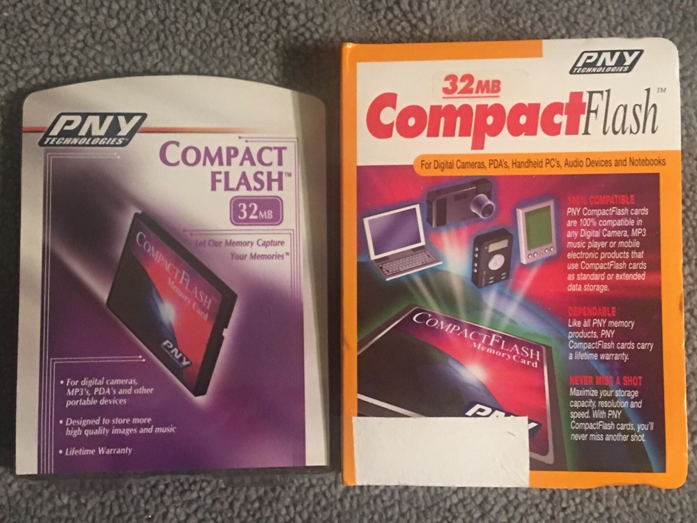 One(1) CompactFlash Memory Card●32 or 128MB●SanDisk•PNY•Simple Tech●New