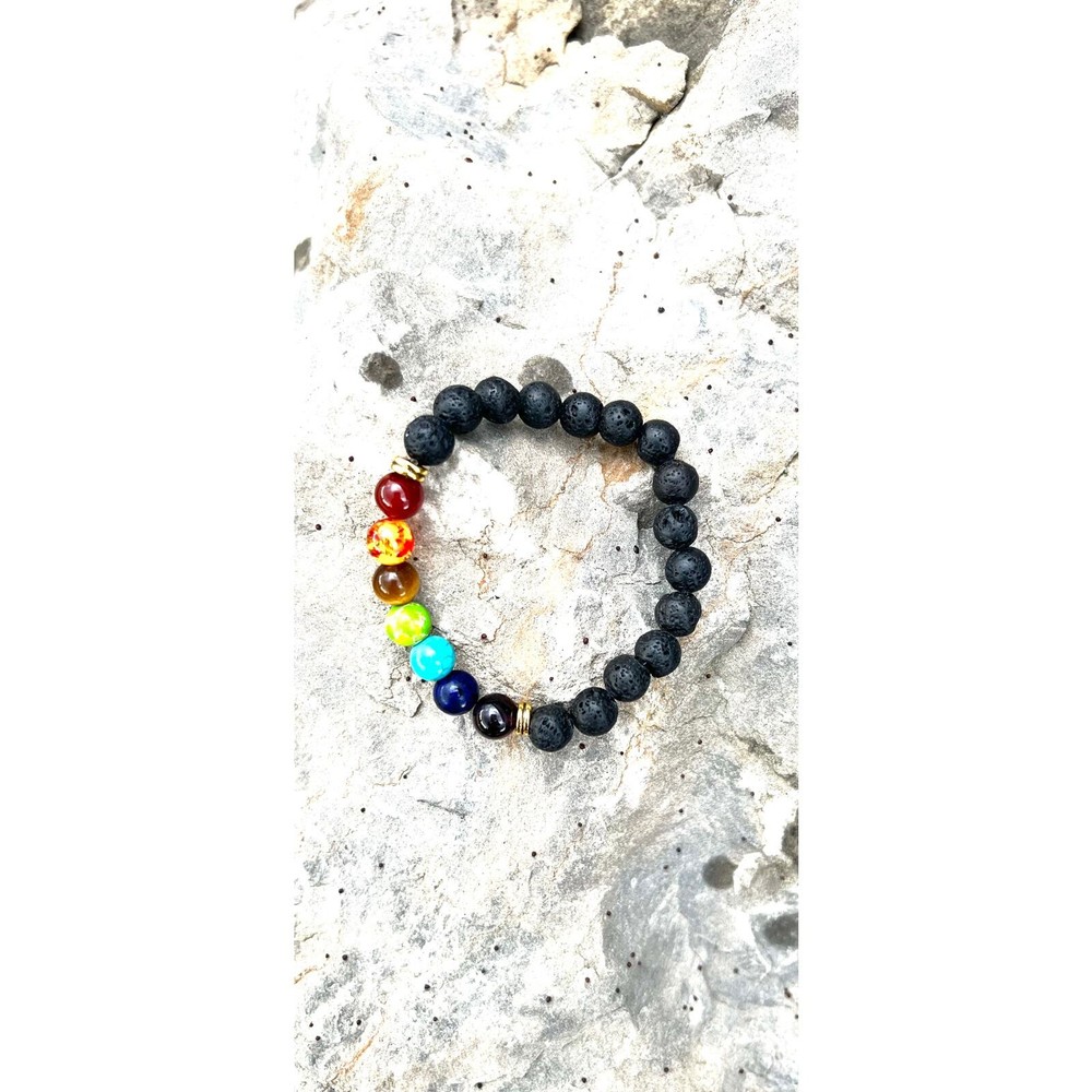 7 Chakra’s Lava Bead Bracelet