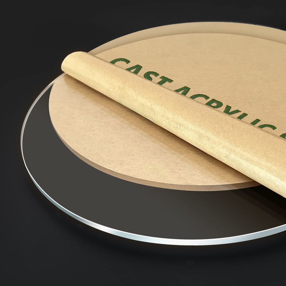 2 Pcs 1/8" Clear Acrylic Sheet, 9" Diameter Round Cake Disk, Plexiglass Table