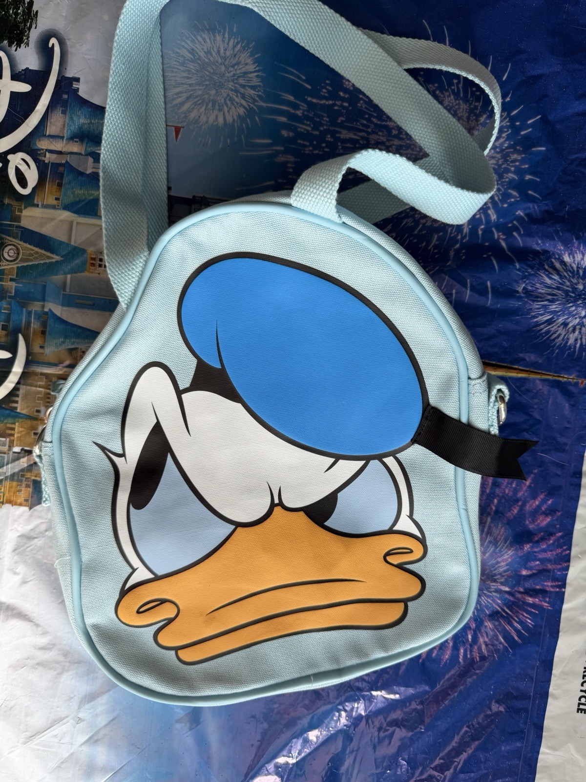 2026 Disney Parks Donald Duck Character Mini Tote Bag w/ Crossbody Strap NWT