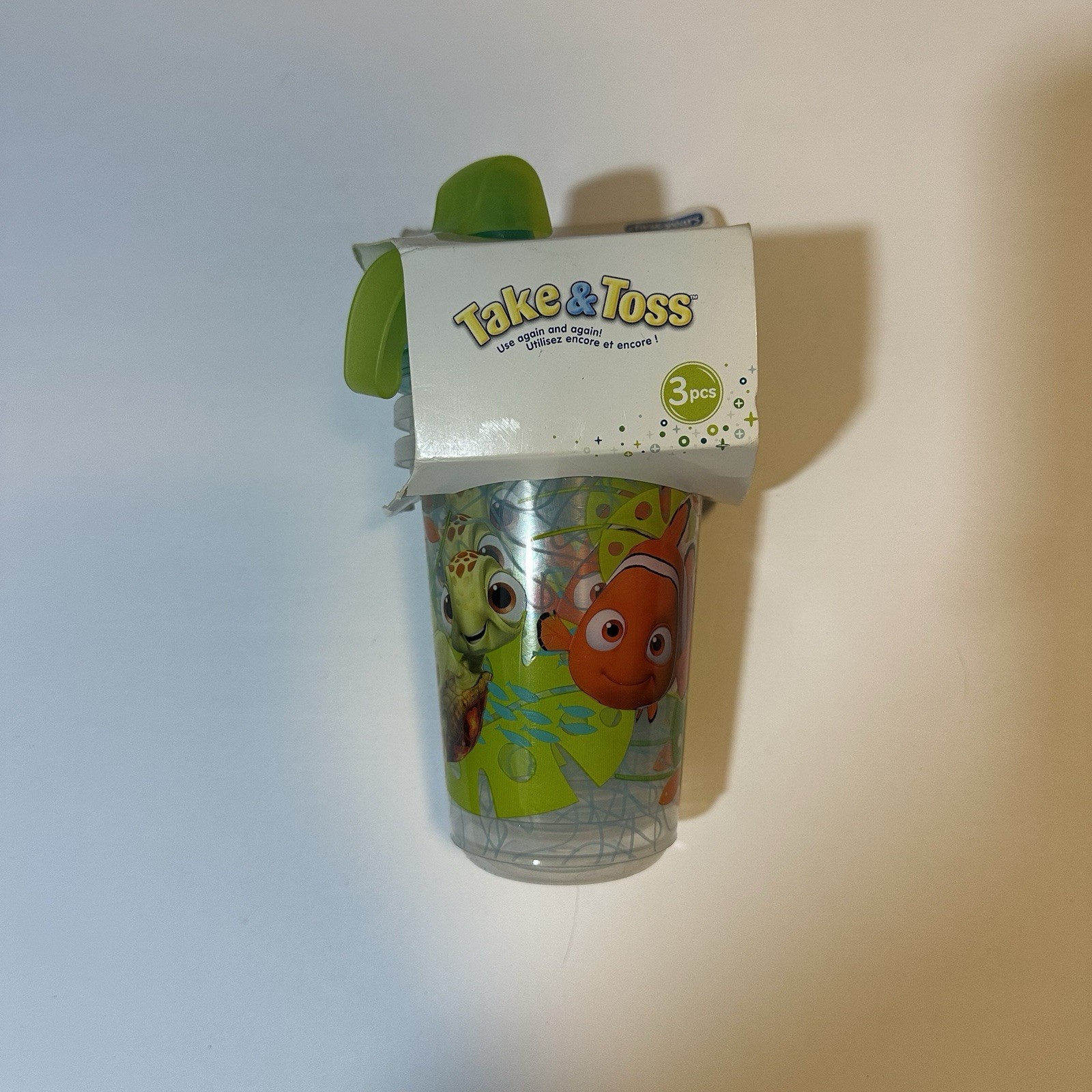 Disney Baby 1st Years Take & Toss Travel Sippy Cups Nemo And Friends New 3Pcs