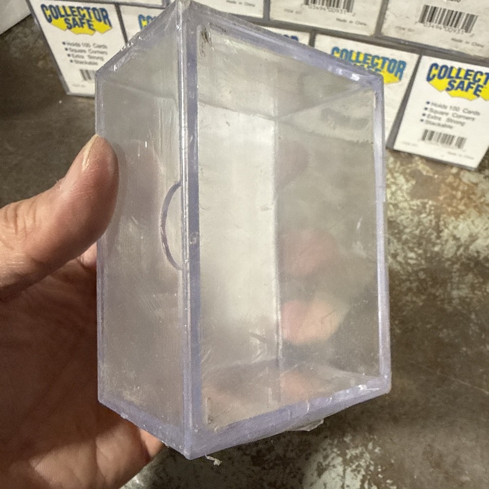 (15-Pack) 2 Piece Plastic Card Storage Box (100 Count Size) Slider Box