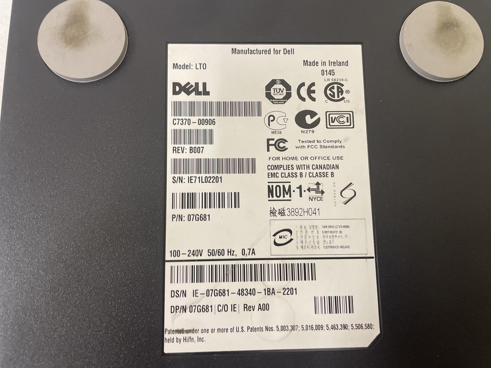 DELL 07G681 EXTERNAL LTO