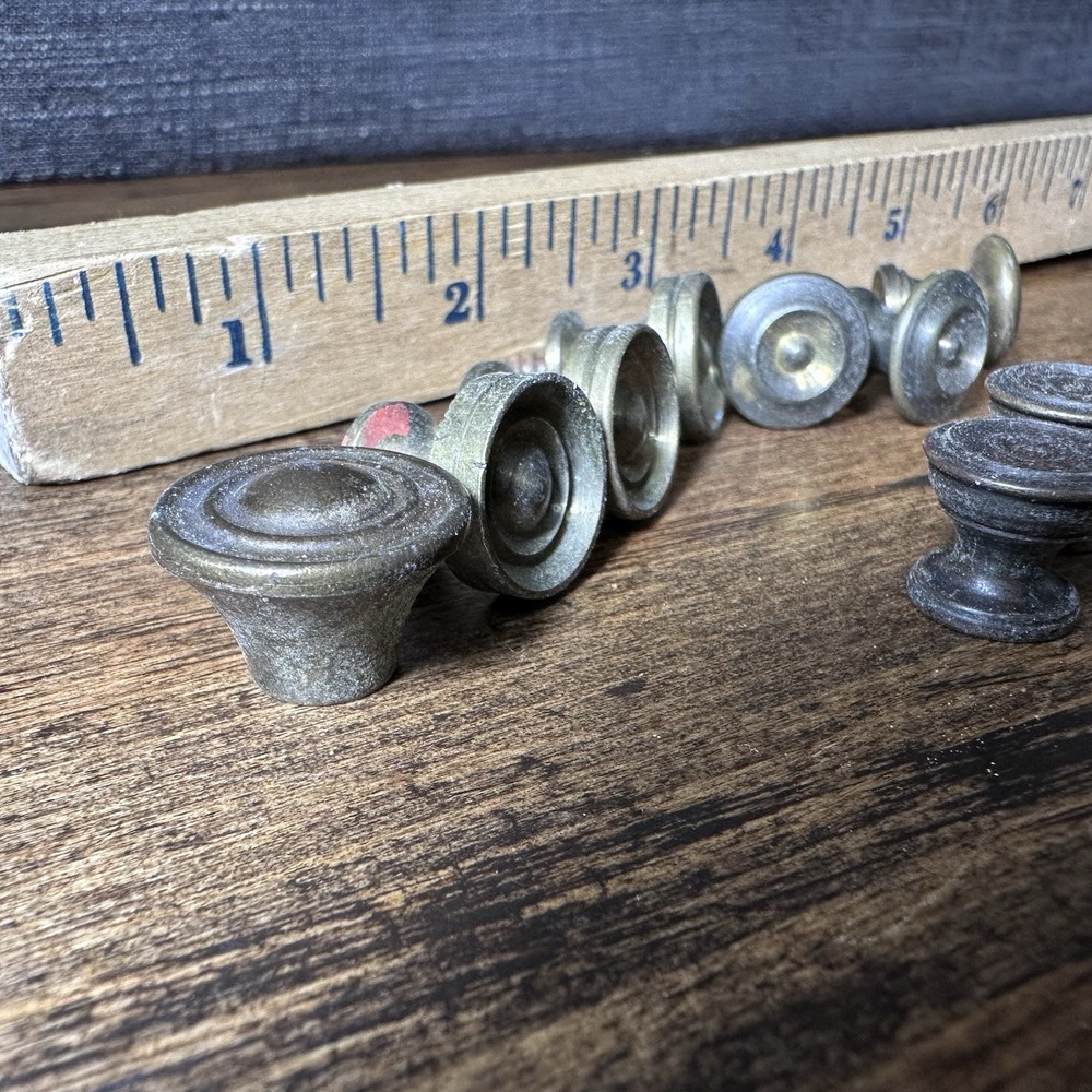 Lot Of Vintage Miniature Brass Knobs