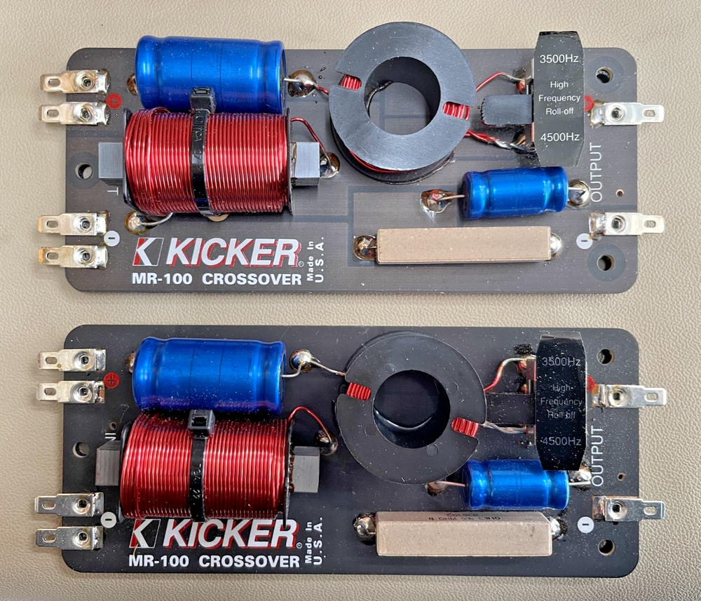 Old School Kicker MR-100 Passive Midrange Bandpass Crossover, Pair, NOS #325