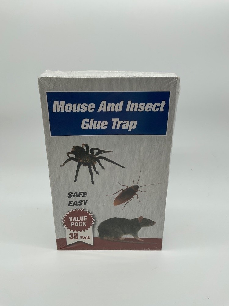 Mouse Mouse And Insect Glue Trap 38 Pack Safe Easy Value Pack New