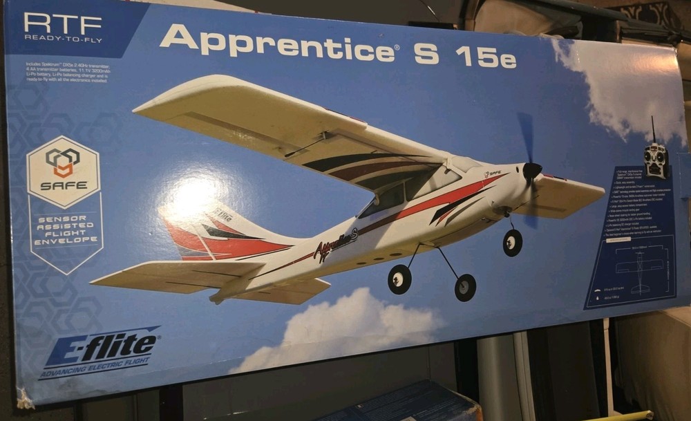 E-FLITE APPRENTICE S 15 E RTF WITH SAFE OPEN BOX