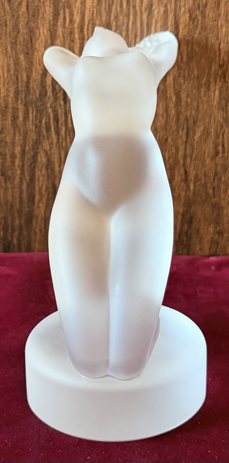 Vintage Lalique France 5” Frosted Crystal "Chrysis" Nude Woman Figurine With Box
