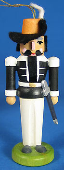 Nutcracker German Ornament Black