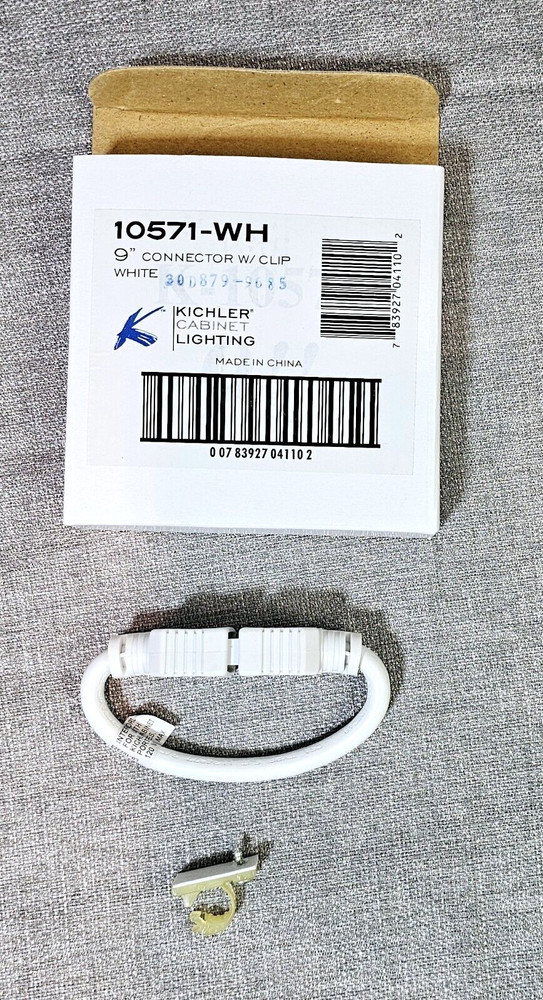 Kichler 10571 9" Connector Interconnect Cable For Undercabinet Light Bars White