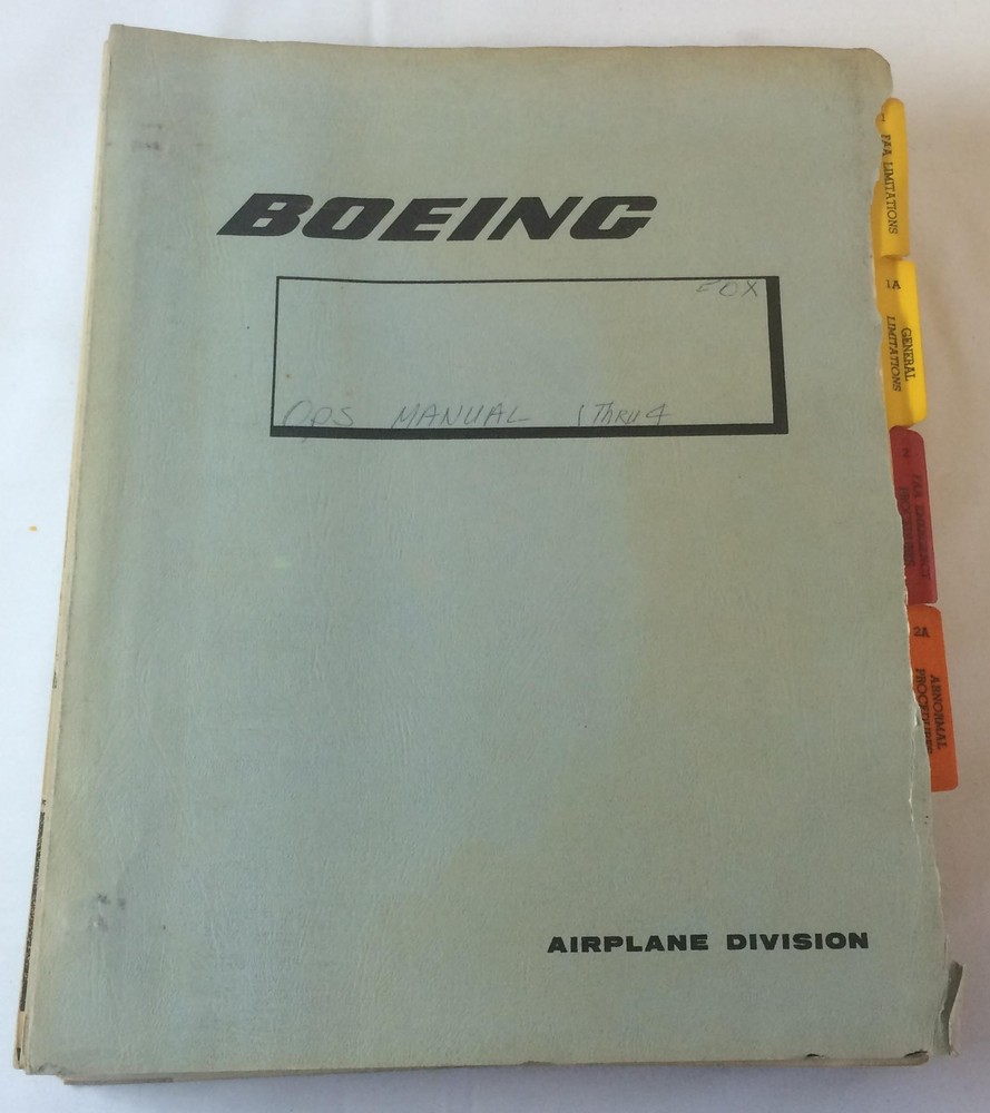 1966 BOEING 727-SIC Pilot Operations Manual 1-4