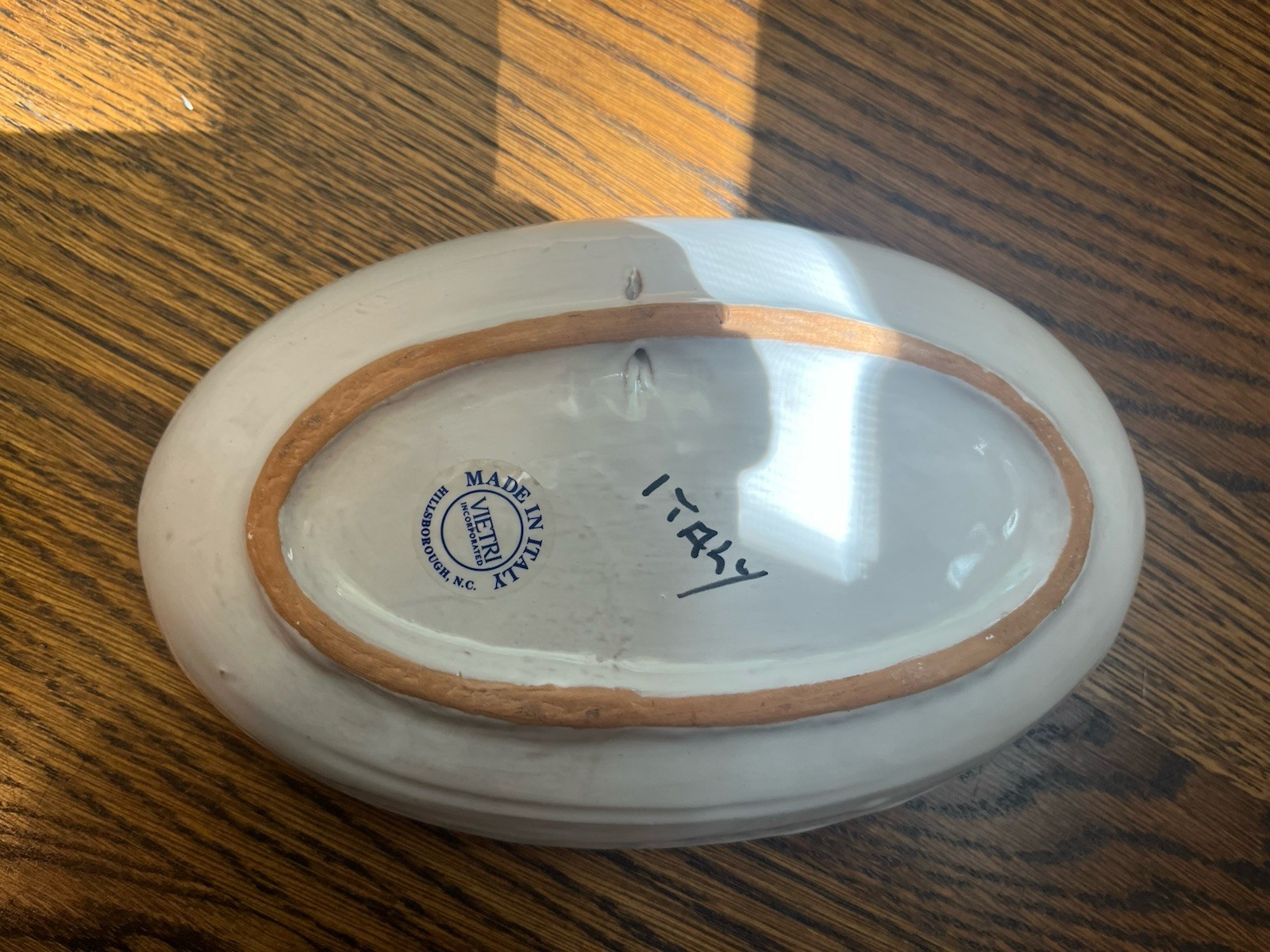 VIETRI Italy Fish Plate Hand Painted Oval Dish 8” Nautical NEW