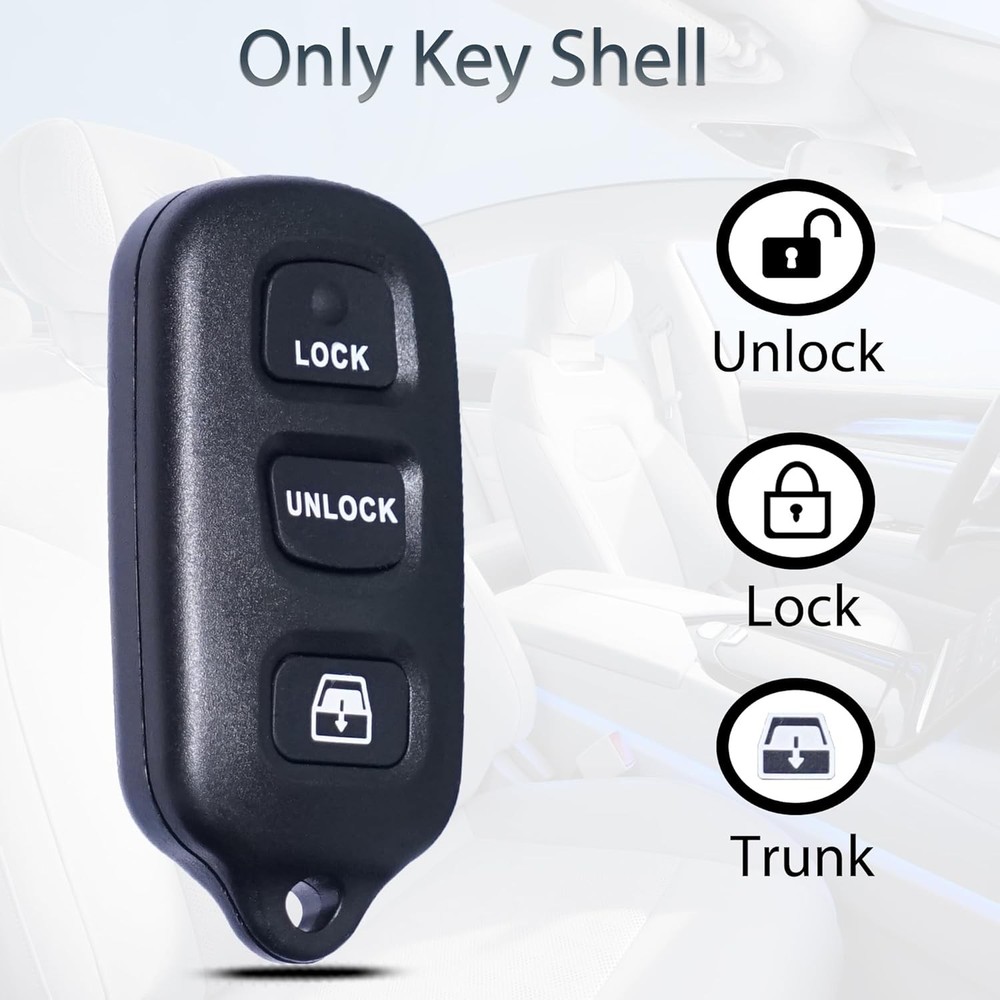 Key Fob Shell Case Replacement Fits for 4Runner Sequoia 1999 2000 2001 2002 2003