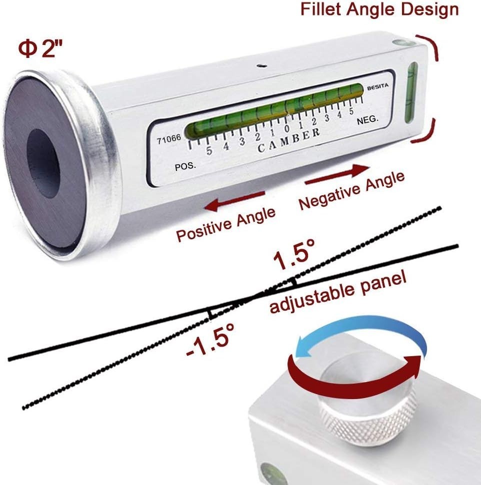 Adjustable Magnetic Camber Alignment Tool for Precision Vehicle Maintenance