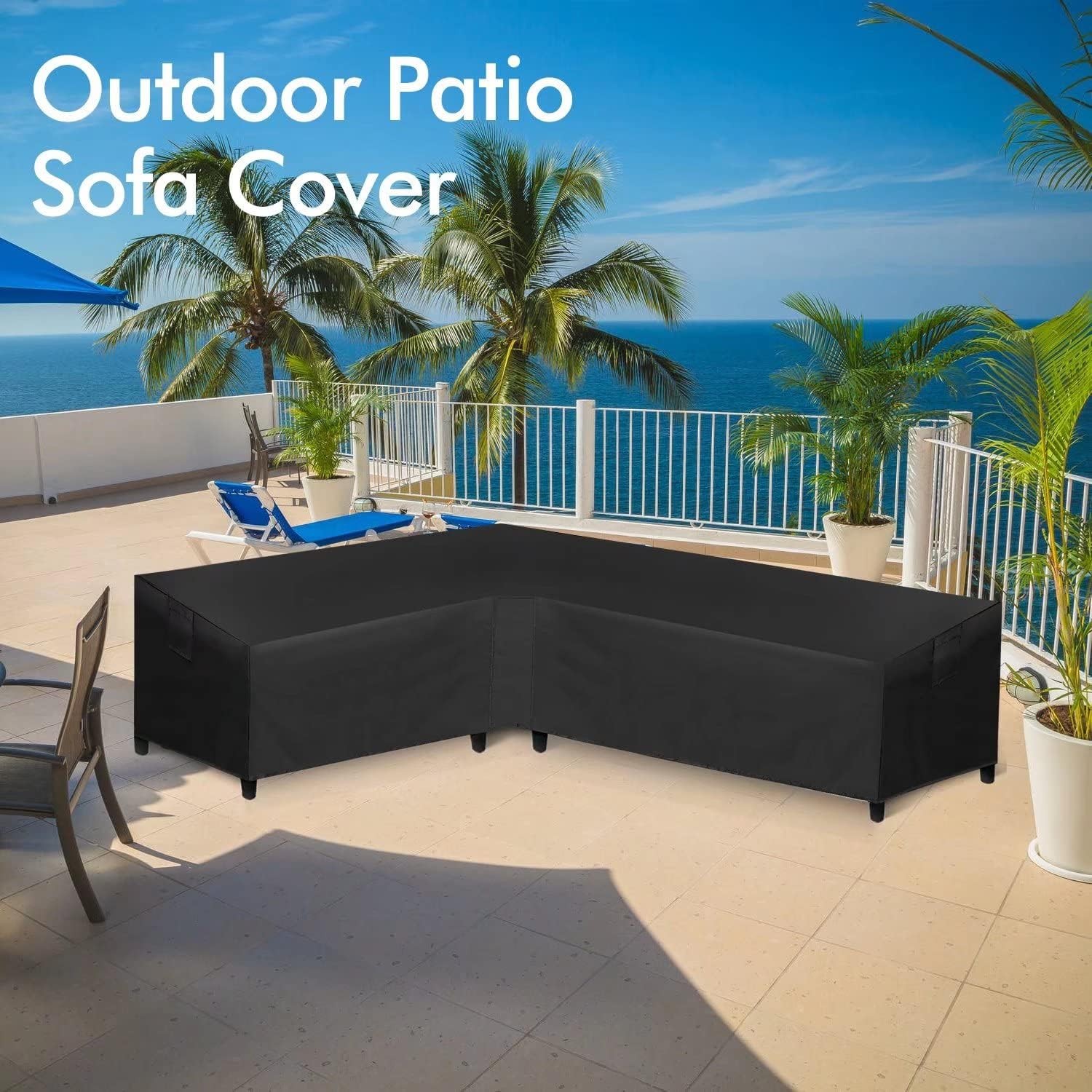 Patio L Shaped Sectional Sofa Cover Waterproof Heavy Duty Outdoor Sectional