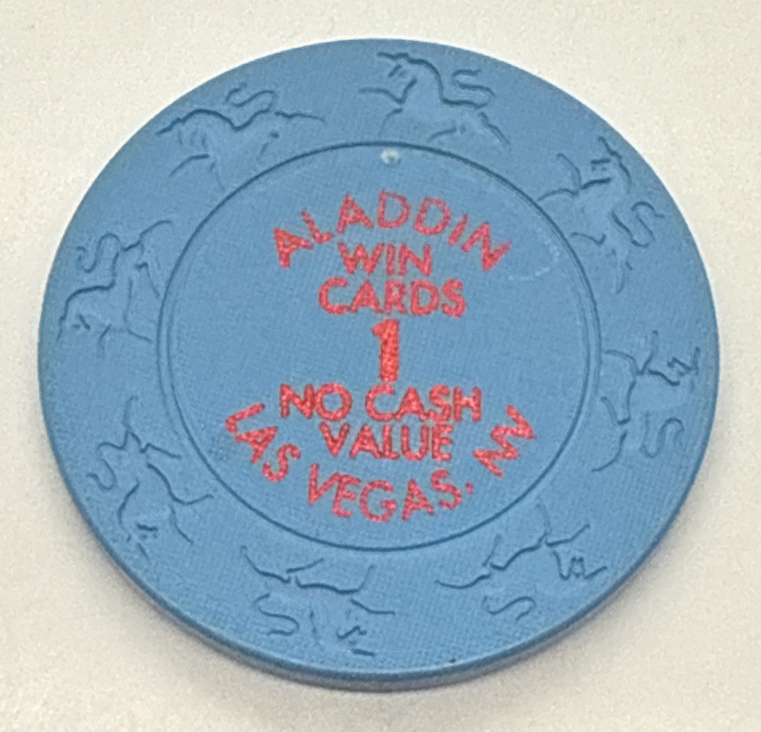 Aladdin CASINO Las Vegas Nevada WIN CARDS 1 Chip Unicorn Poker Token