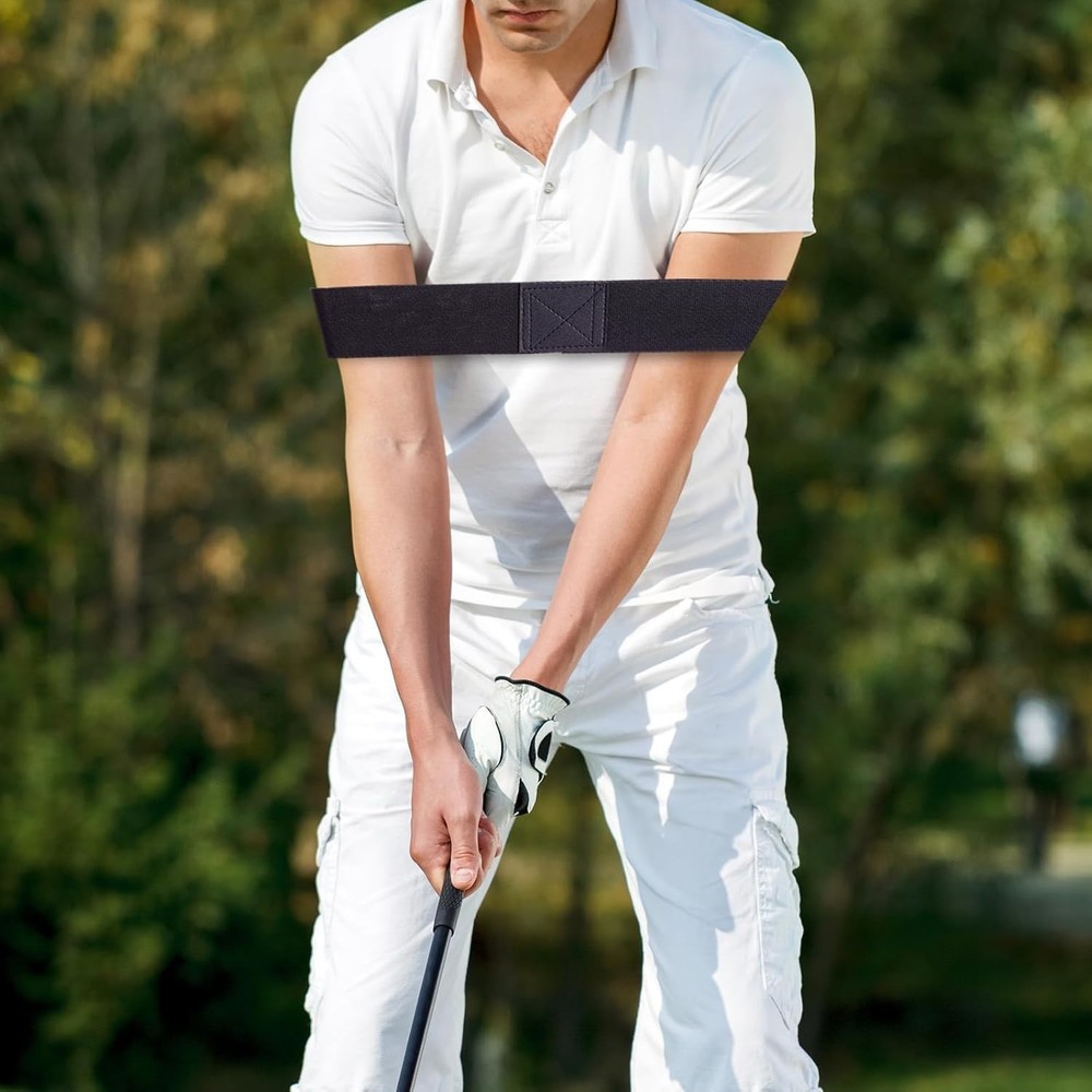 2 Pcs Golf Swing Trainer Aid Swing Correcting Arm Band, Golf Swing Training A...