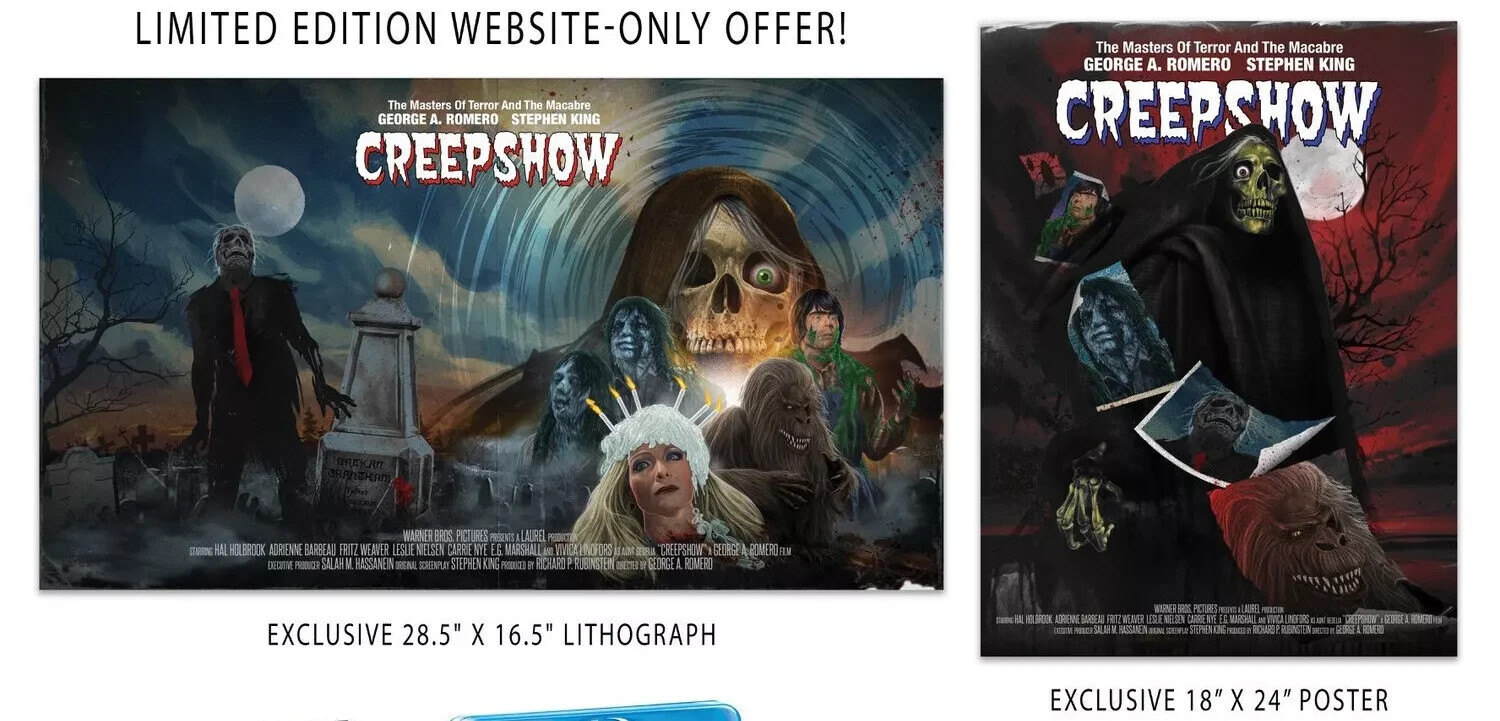 Scream Factory Creepshow Limited Edition Poster & Lithograph OOP BOTH PRINTS NEW
