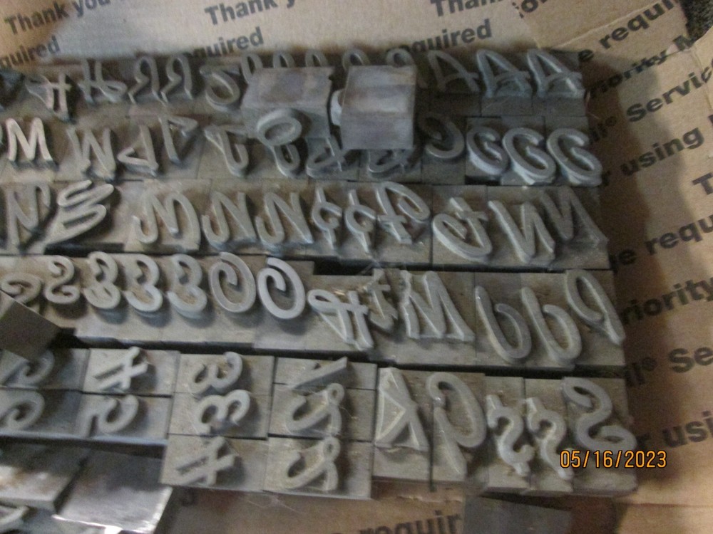 11 Lbs Clean Letterpress Cursive Letters Scrap or Use
