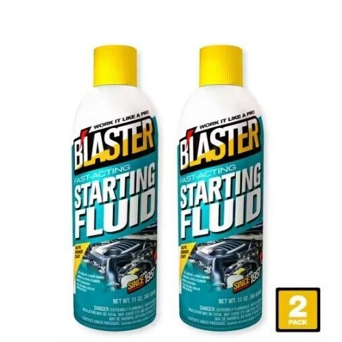 2 Pk 11oz Engine Starting Fluid Spray Fast-Acting Cold Start Boost Ether