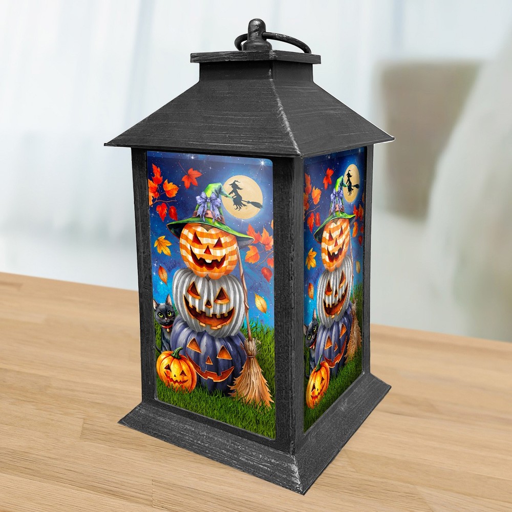 Briarwood Lane Halloween Pumpkin Stack Lantern