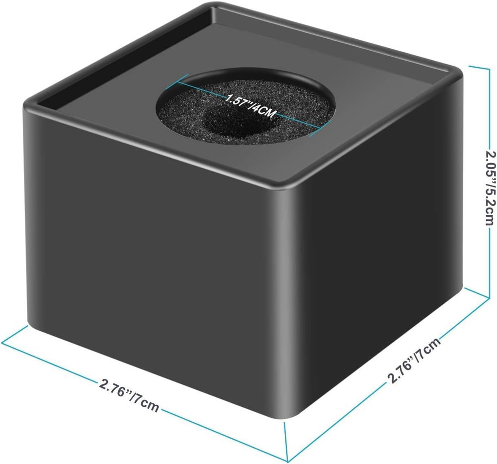 Onwon 2 Pieces Portable Square Cube Shaped Interview Mic Microphone Flag Station