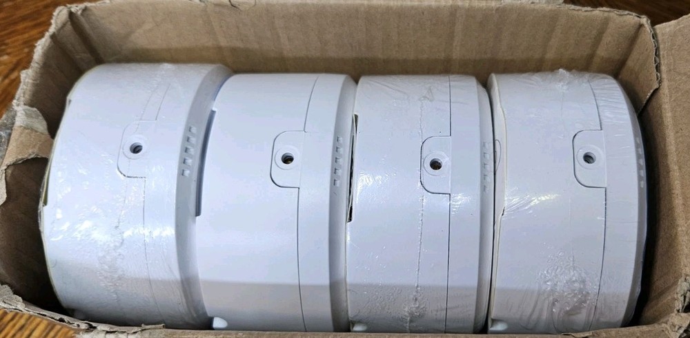 4pk-Security Camera Junction Boxes, White, Hardware Included, NEW