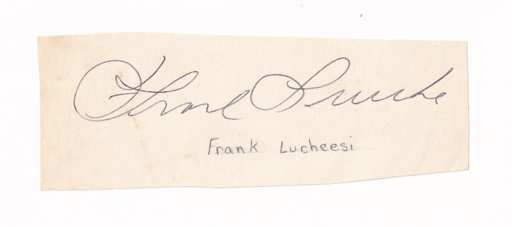 Frank Lucchesi cut autograph