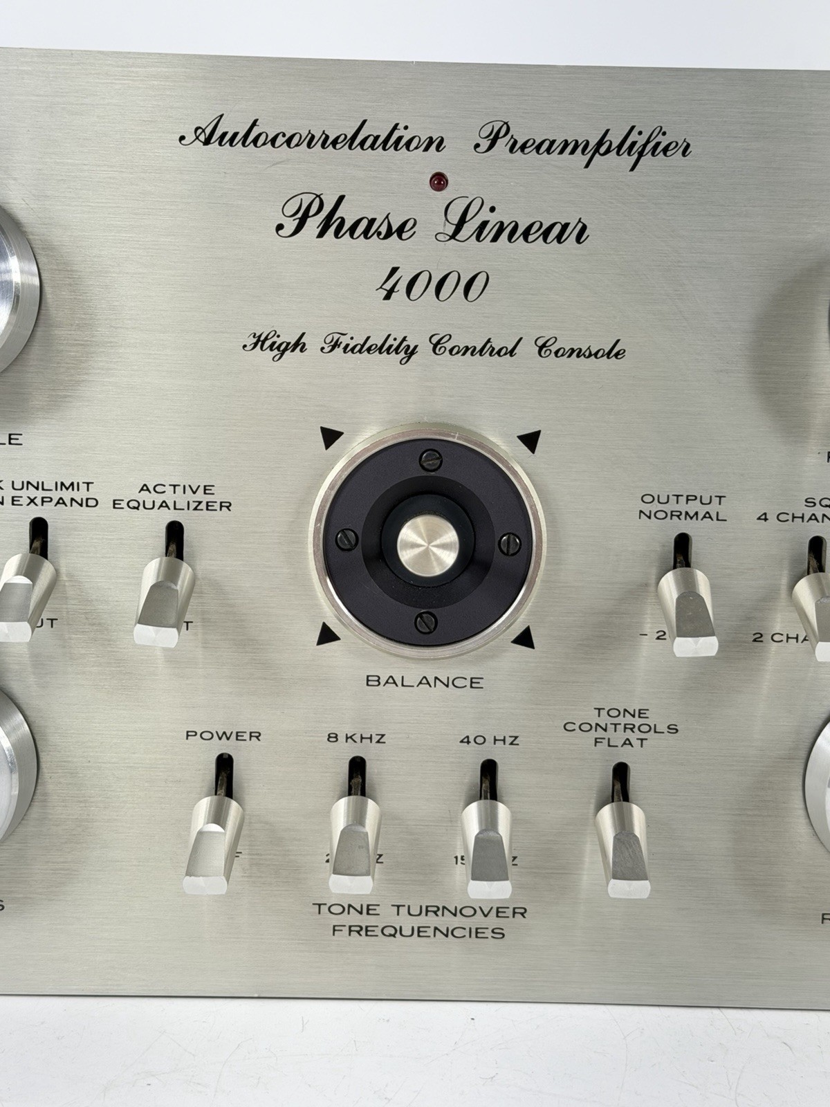 Vintage 1970s Phase Linear 4000 Audio Control Console - Power On / Need Repair