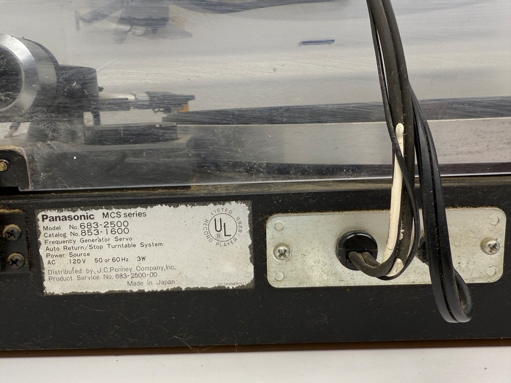 Panasonic MCS Series Matched Component System Servo/Belt Drive Turntable READ