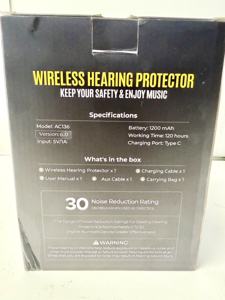 WIRLESS HEARING PROTECTOR *NEW IN BOX* (P33013154)