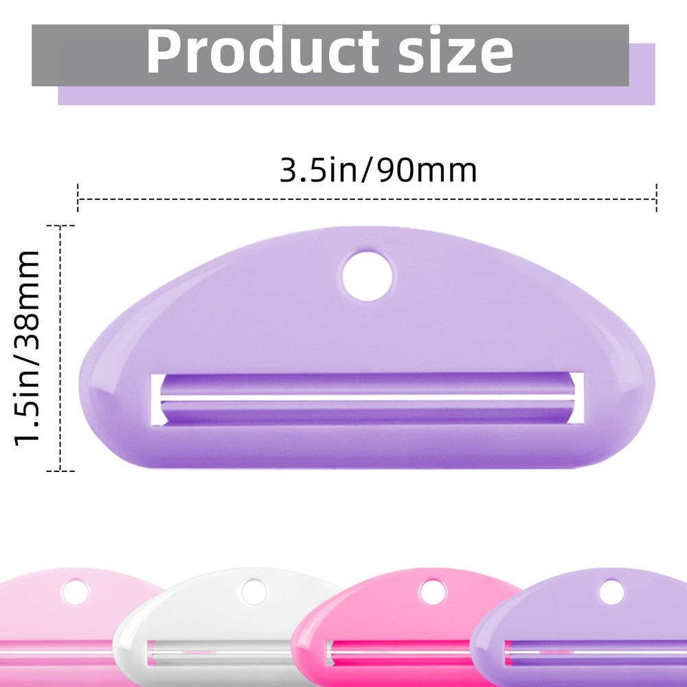 4 Pcs Toothpaste Squeezer Plastic Toothpaste Tube Squeezer Dispenser Clip