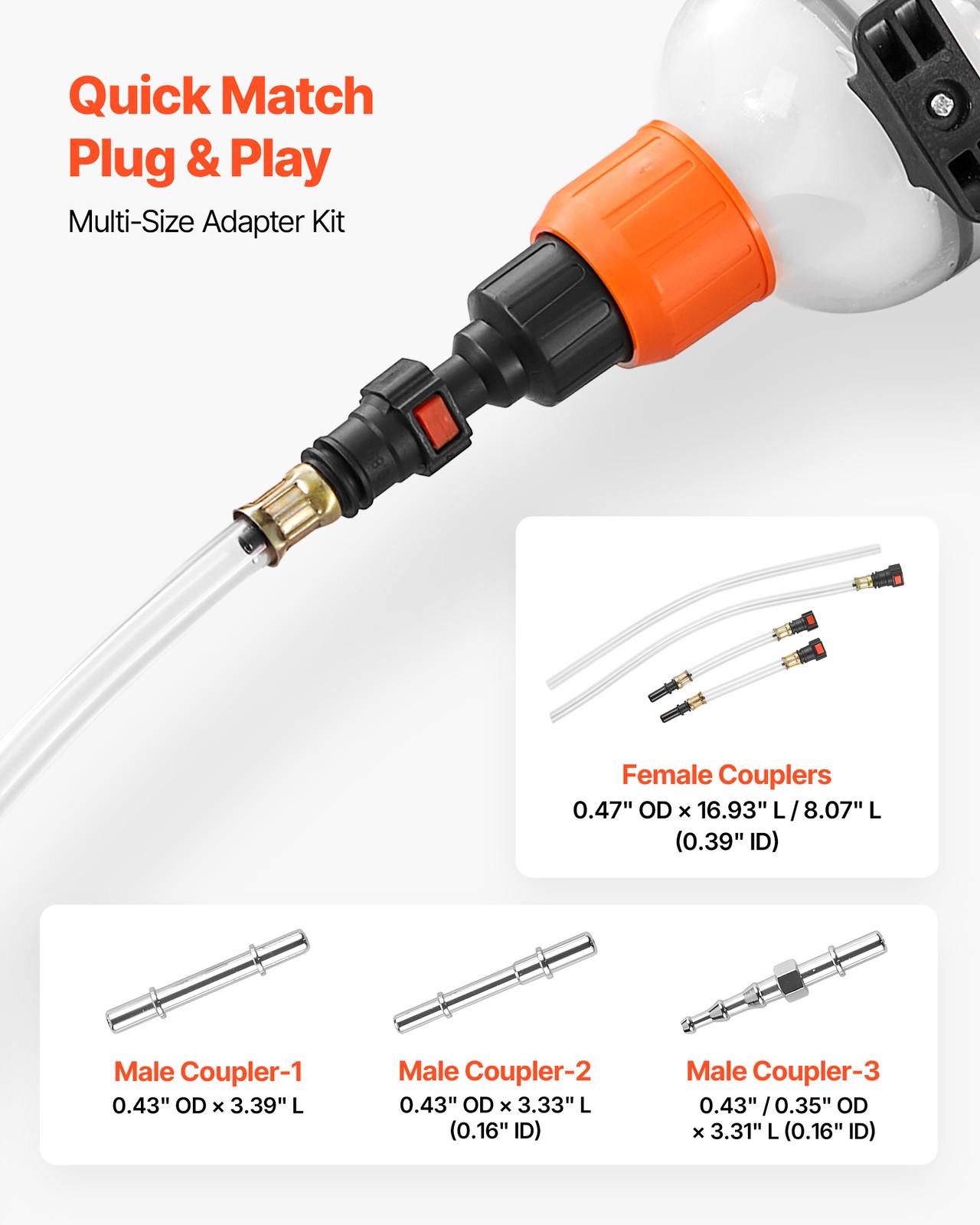 VEVOR Fluid Extractor 1500CC Manual Oil Vacuum Pump Extractor for Oil Change
