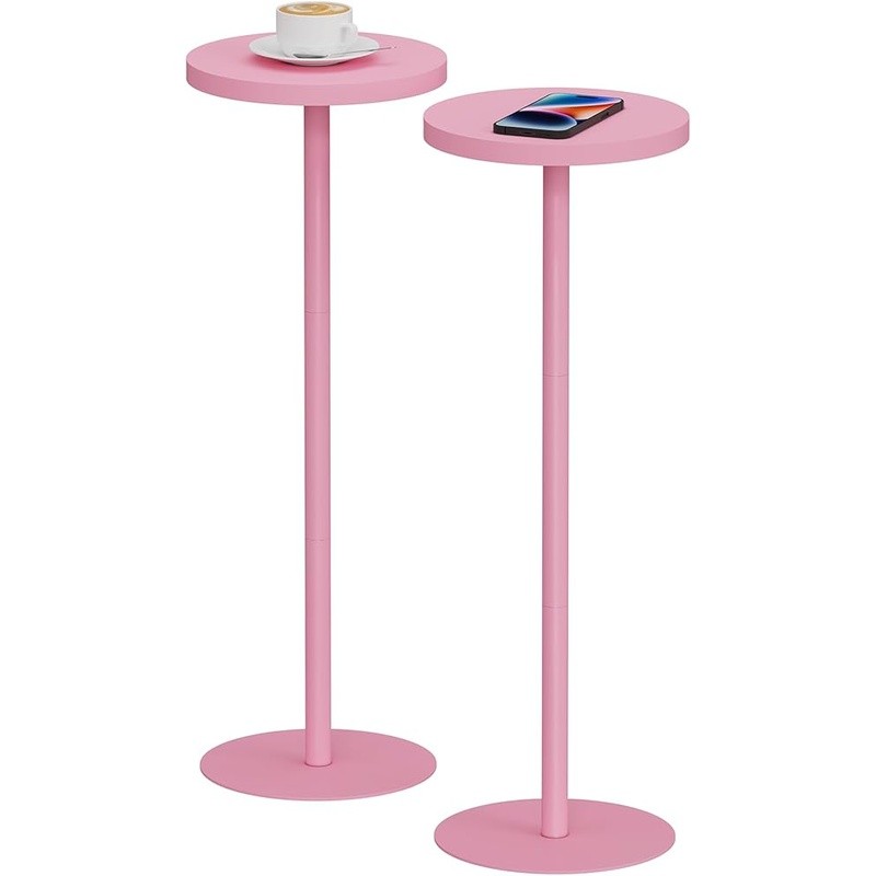 Round Side Table Sturdy Sofa Table Easy Assembly Small Space Accent Table New