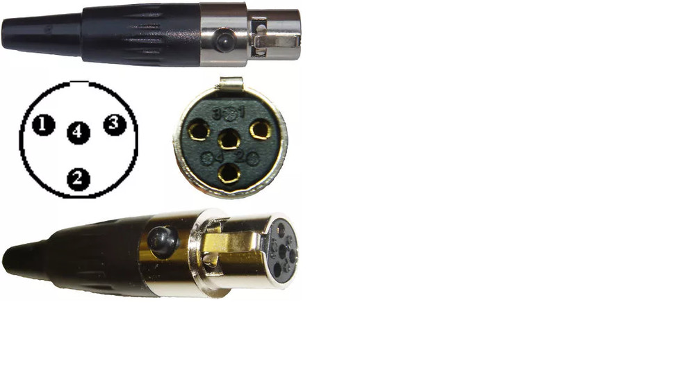 1-pc Switchcraft TA4F Cable Mount Connector 4 Pin Mini XLR