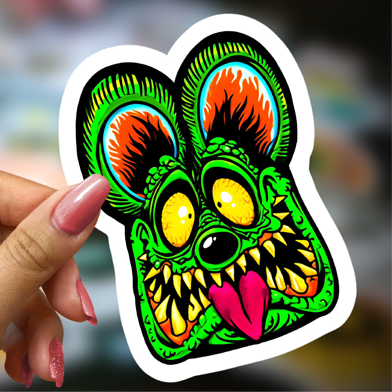 Rat Fink Ed Roth Vinyl Decals 50pcs Hot Rod Custom Car Bike Skateboard Sticker