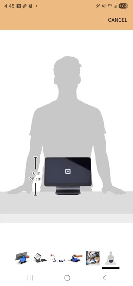 Square A-SKU-0665 Register POS System Dual Touchscreen Card Reader