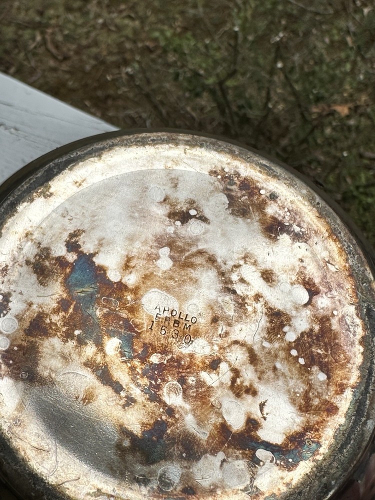 Unique Antique 4 Piece Apollo Silverplate Stackable Tea Set Teapot Sugar Creamer