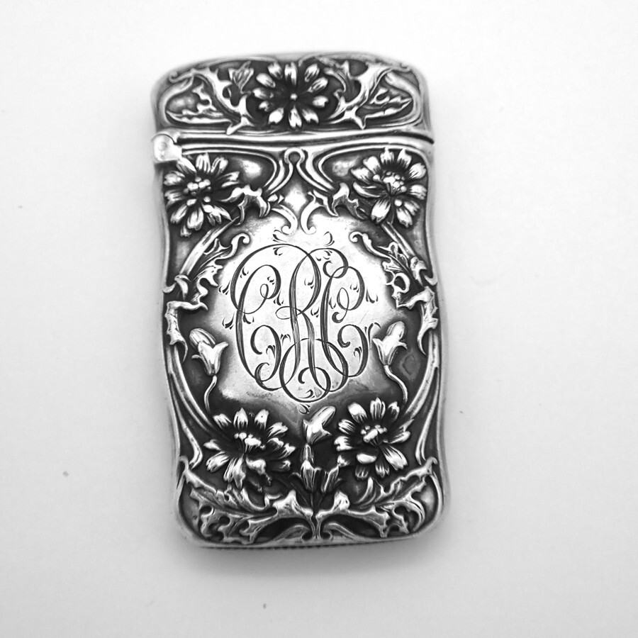 Match Safe Gorham Sterling Silver Mono CRC Xmas 1909