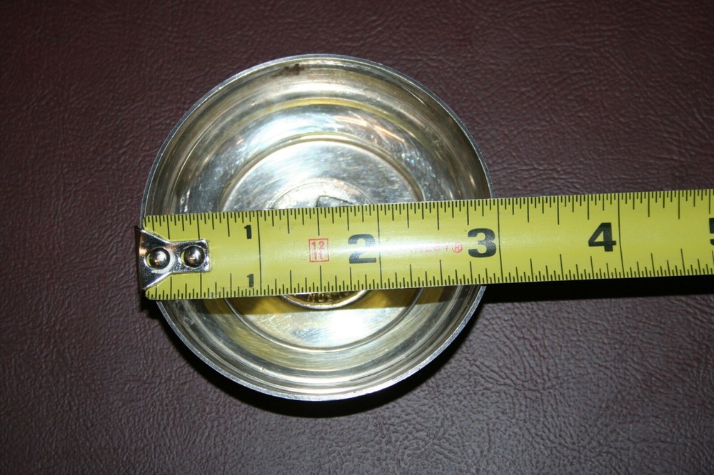 Vintage 3" Collectible French Silverplate Napoleon I Commemorative Bowl Dish