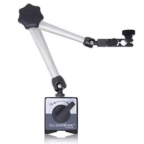 Magnetic Base Stand for Digital Dial Indicators - 176lbs Pull, Adjustable Arm
