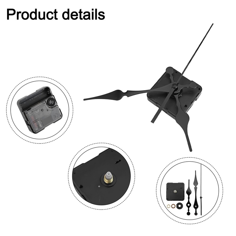 Versatile DIY Clock Mechanism with Long Hands for Various Clock Panels