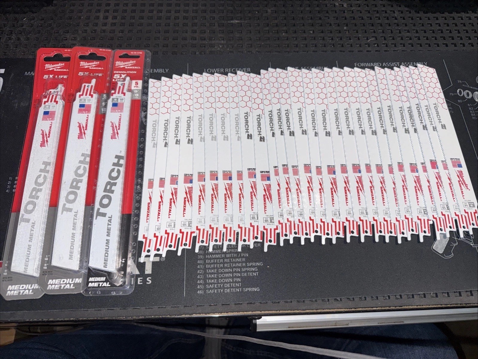 Qty 57 New Milwaukee The Torch 9” 18TPI Sawzall Blades Medium Metal 48-00-5788