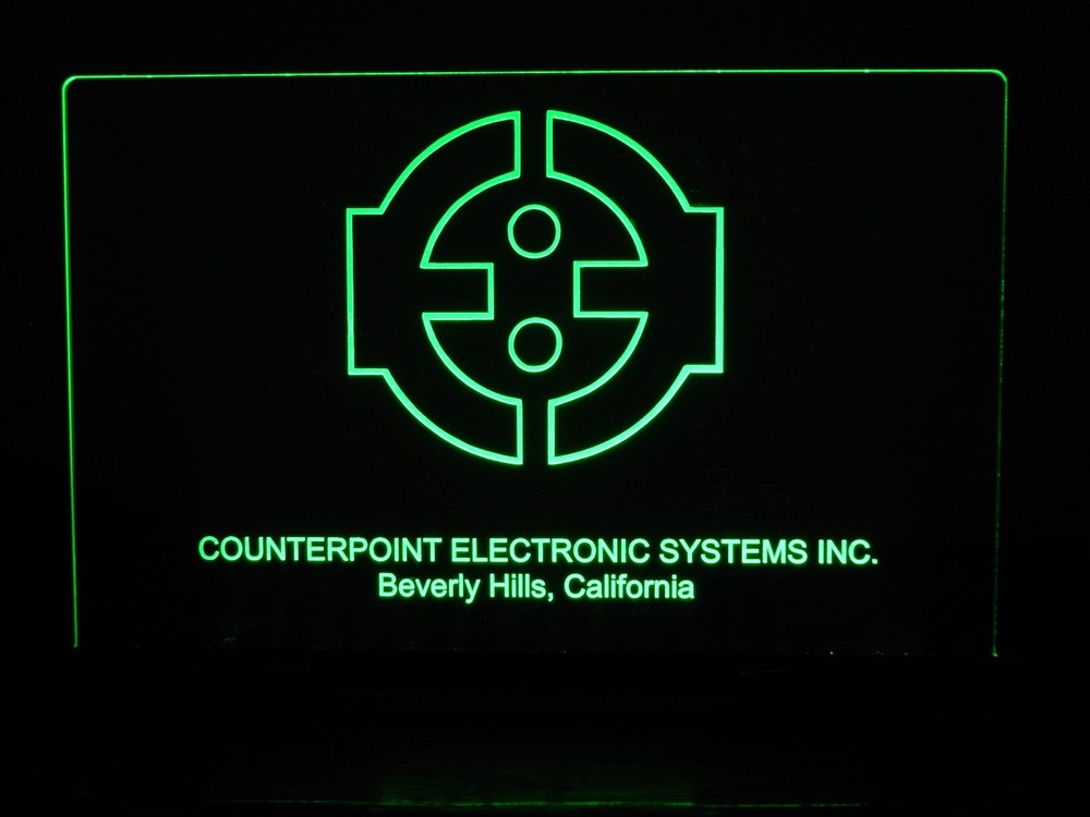 COUNTERPOINT  ETCHED ACRYLIC LED SIGN