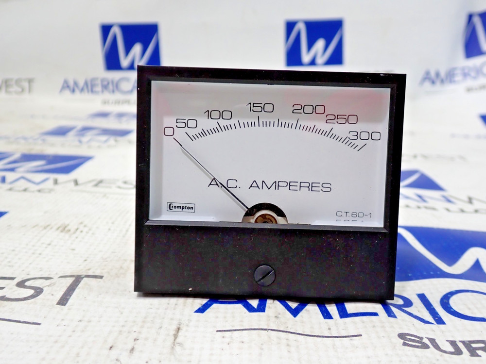 Crompton LSRX Type 235-02AA Range 5A Scale 0-300A A.C. Amperes Meter