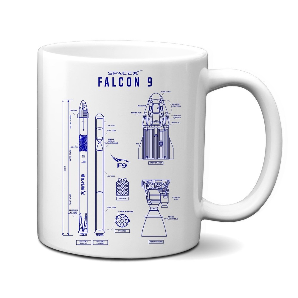 Falcon 9 Blueprint 11oz Mug