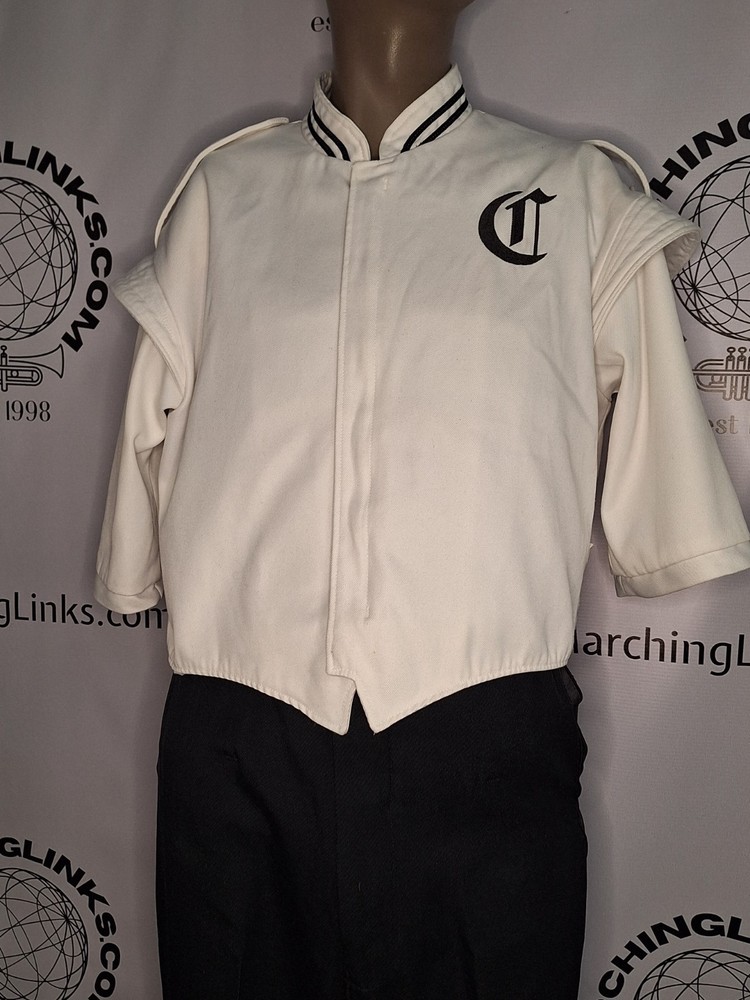 White Marching Band Jacket Size 40 Regular - Authentic