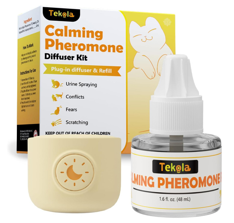 Cat Calming Diffuser Anxiety Relief 2-in-1 Cat Pheromones Calming Diffuser to R